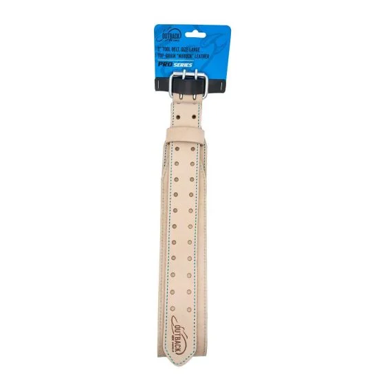 OX Pro 3-Inch White Leather Tool Belt - Large 35" to 46"