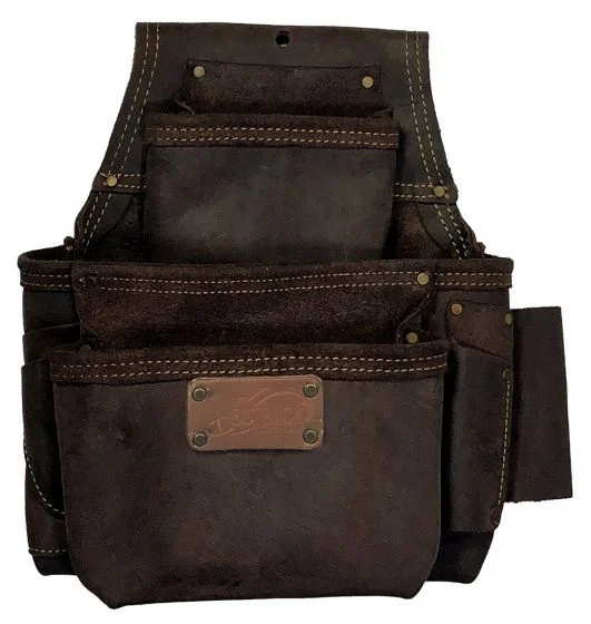 OX Pro Fastener Bag, Oil-Tanned Leather, 3 Pouch