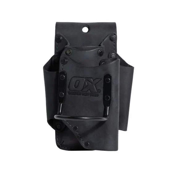 OX Ultimate Leather & Nylon Hammer Holder w/ Utility Knife Pocket w/ Kevlar Reinforcement