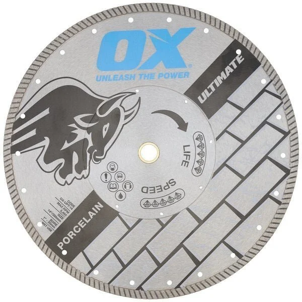 OX Ultimate Porcelain Tile Diamond Blade | Bore: 1" - 20mm