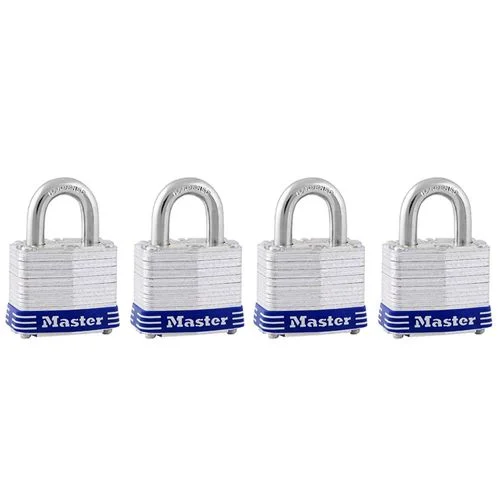 PAD LOCK KEYED ALIKE 4 PK 1 1/2"