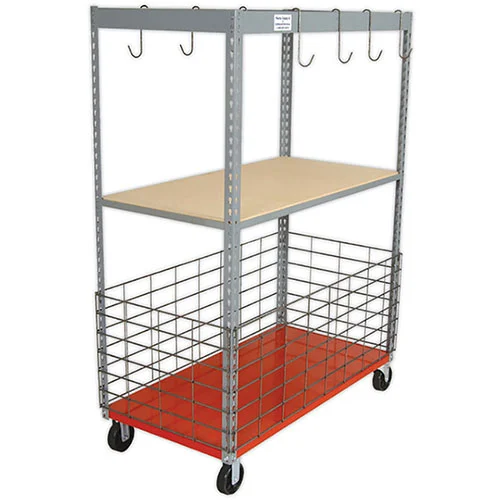 Parts Caddy Wood Shelf & 12" Basket