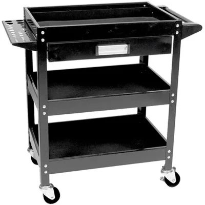Performance Tool W54006 3 Shelf Utility Cart W/Drawer