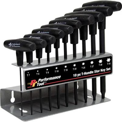 Performance Tool W80276 10-Piece T-Handle Torx Set (W80276)