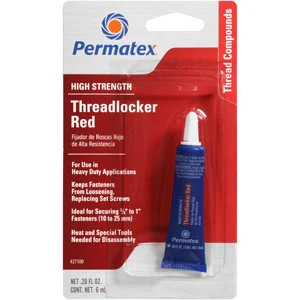 Permatex High Strength Threadlocker Red 6ml (27100)