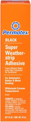 Permatex Super Black Weatherstrip Adhesive Permanently Bonds Automotive (81850)