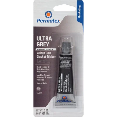 Permatex Ultra Grey Rigid High Torque RTV Silicone Gasket Maker 0.5 oz (22074)