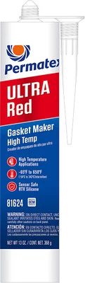 Permatex Ultra Red High Temperature RTV Gasket Maker 13 Oz Sensor-Safe Formula (81624)