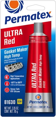 Permatex Ultra Red High Temperature RTV Silicone Gasket Maker, 3 oz (81630)