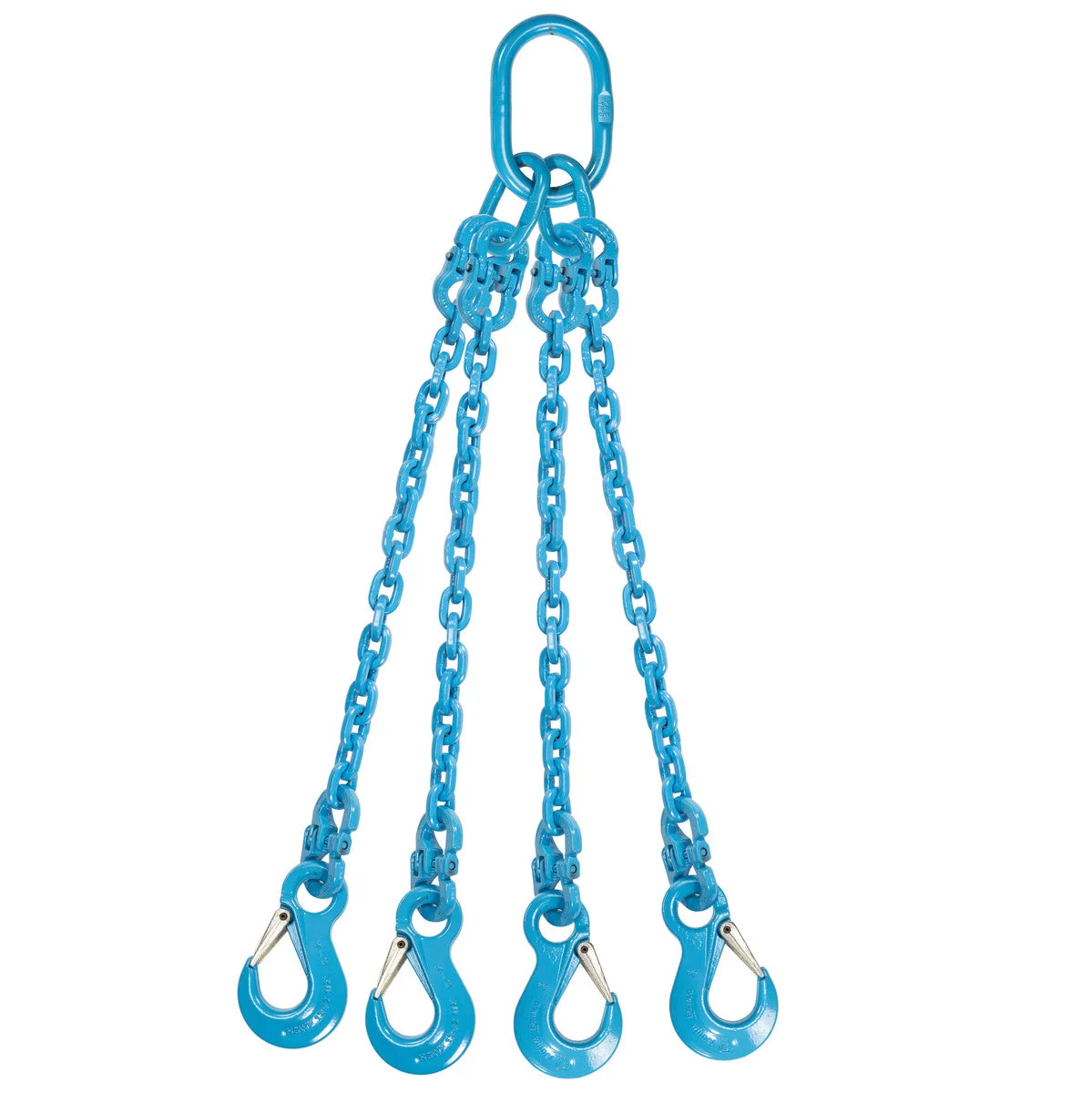 1/2" x 3' Pewag 4 Leg Chain Sling w/ Sling Hooks - Grade 120