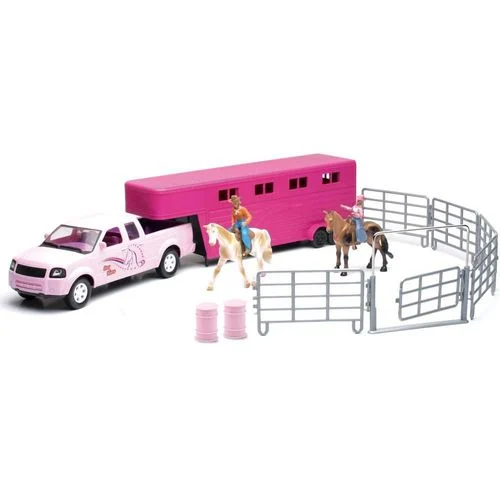Pink Truck and Trailer Valley Ranch Set