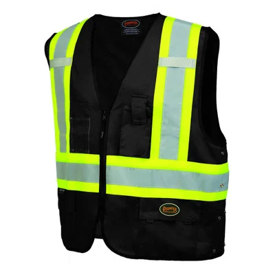 Pioneer High Visibility Tricot Surveyor Safety Vest, Unisex, S/M (V1021571U-S/M)
