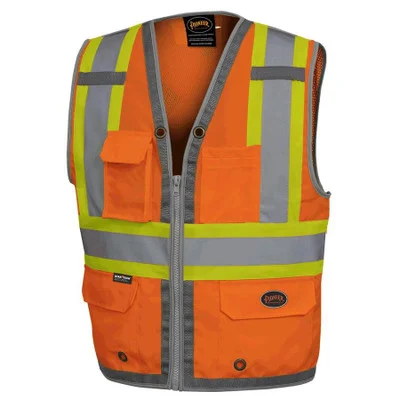 Pioneer Surveyor Mesh Back Vest, Orange, Large (V1010250U-L)