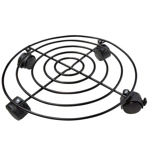 Plant Mover with Black Metal Wire