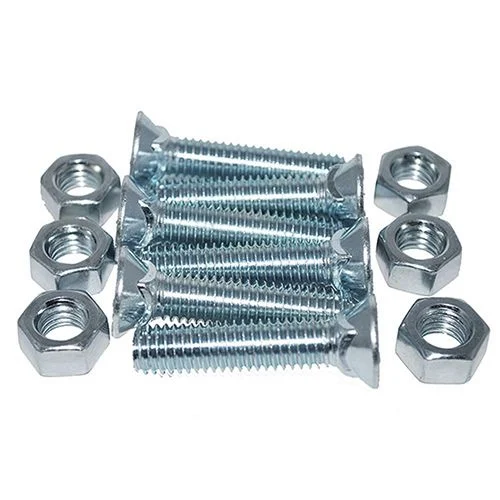 Plow Nuts and Bolts, 7/16 x 2 In., 6 Per Bag