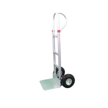 Pneumatic Wheel Aluminum Dolly Hand Truck with Vertical Loop Handle & Solid Extension Nose Plate