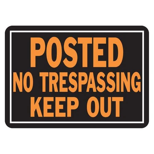 Posted No Trespassing Sign