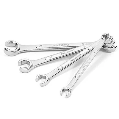 Powerbuilt 4-Piece Metric Flare Nut Wrench Set (640186)