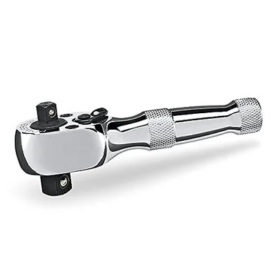 Powerbuilt Dual-Drive Stubby Ratchet Handle 1/4-in × 3/8-in (940931)