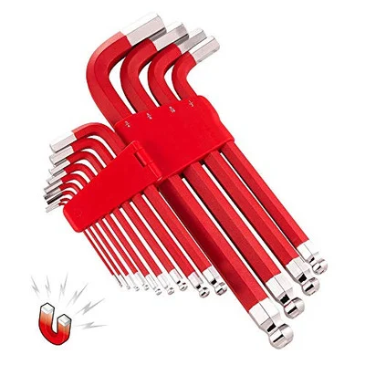 Powerbuilt Jumbo Long Point Magnetic Hex Key SAE Set 13-Pc (941641)