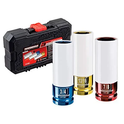 Powerbuilt SAE 1/2" Impact Rim Saver Socket Set (940845)