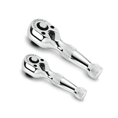 Powerbuilt Stubby Ratchet Set, 2-Piece, 1/4" & 3/8" (640927)