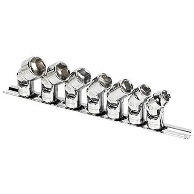 Powerbuilt Universal Joint Socket Set, SAE 7 Piece 3/8-Inch Drive, 6 Point (642163)