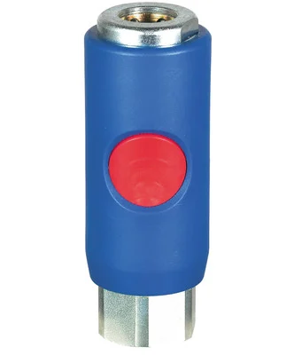 Prevost 1/4" Female Coupler w/ Red Button (URC061201)