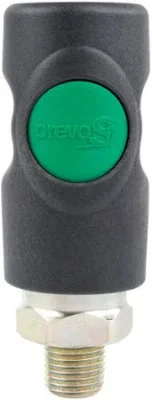 Prevost 1/4" NPT High Flow Male Coupler on Plate (ESI071251CP)
