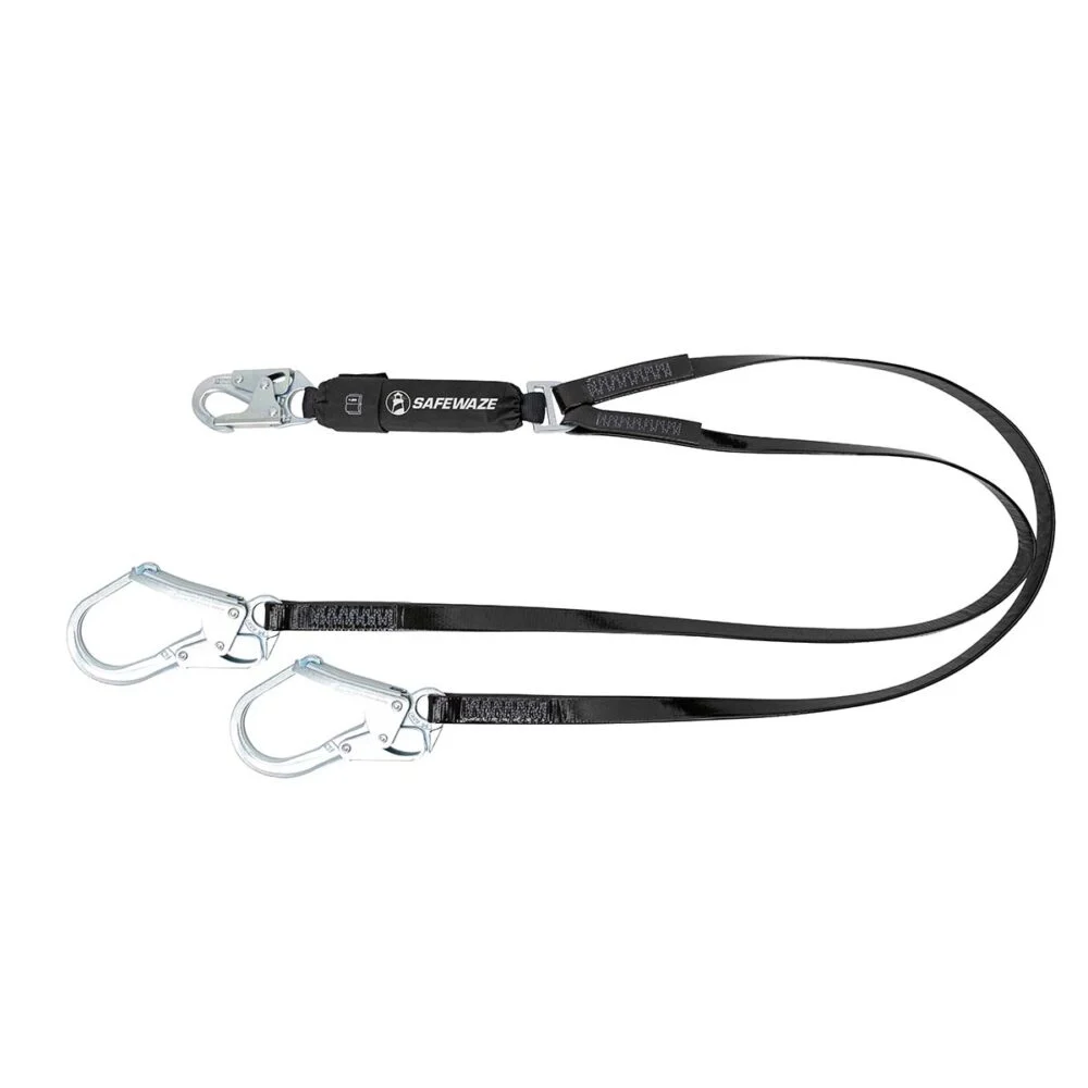 PRO-Shield 6′ Energy Absorbing Lanyard: Dual Leg, Rebar Hooks