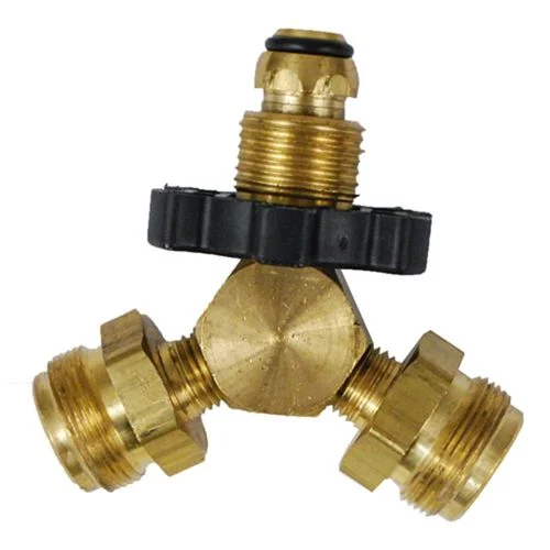 Propane Y Male Adapter With Handwheel