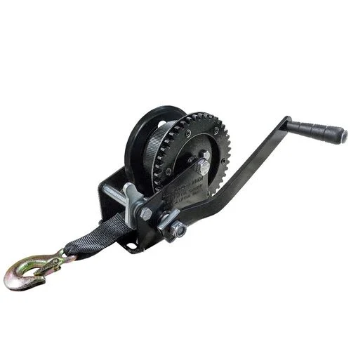 Pulling Winch with Strap and Hook, 1200 Lb. Capacity