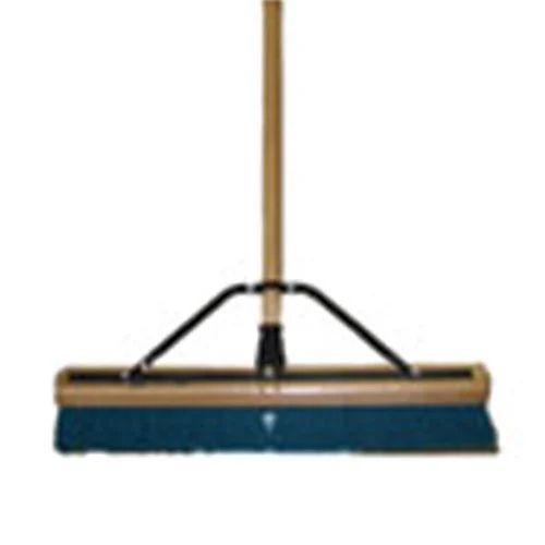 Push Broom, 24 In. Broom Sweeper, 60 In. Wooden Handle