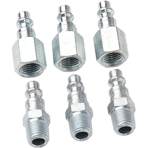 Quick Coupler Plug Pack 1/4 NPT (3) Male and (3) Female 30CFM M