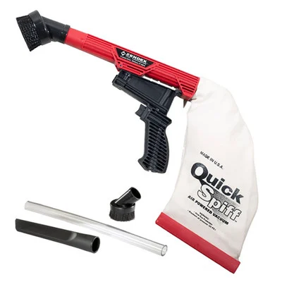 Quick Spiff Air Powered Venturi Vacuum and Attachments - Red(QS9000R)