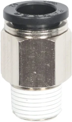 RapidAir 50100 3/8" Male NPT 1/2" Tubing Straight Push Lock Fitting Rapid Air