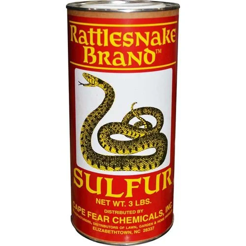 RATTLESNAKE BRAND SULFUR - 3LB. SHAKER CAN
