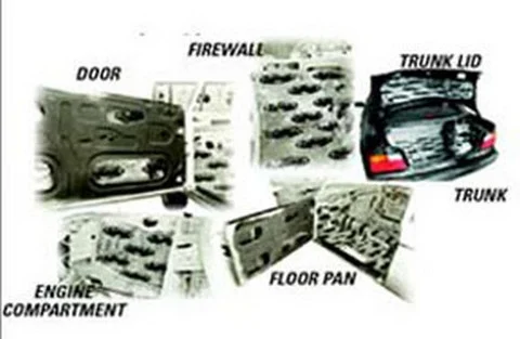 RBL Products 10" X 10" Dynamat Xtreme Sound Deadening Pads 4 Peel N Stick (138)