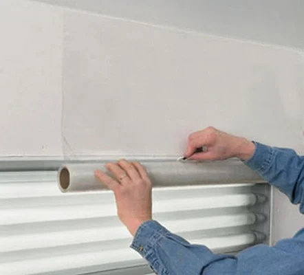 RBL Products 2Mil Paint Booth Wrap Self-Adhering Clear 36"" X 100' And Roll (438)