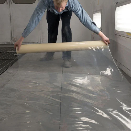 RBL Products 48" x 200ft Spray Booth Floor Film, Clear - 421