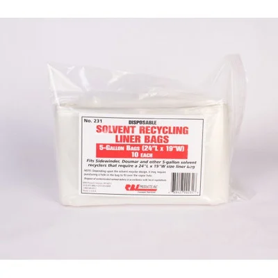 RBL Products Liner Bags For Solvent Recycling 5-Gallon 24" X 19" 10-Pack (231)