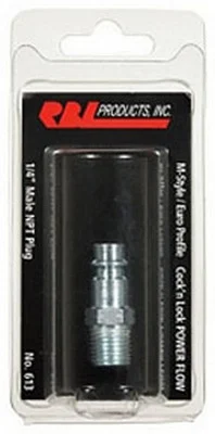 RBL Products M-Style Plug Power Flow 1/4" Male NPT For Air Compressors (613)