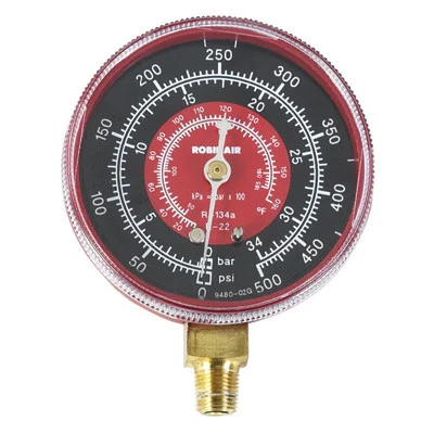 Robinair High Side Pressure Gauge, PSI/BAR for R-22 & R-134a (11795)