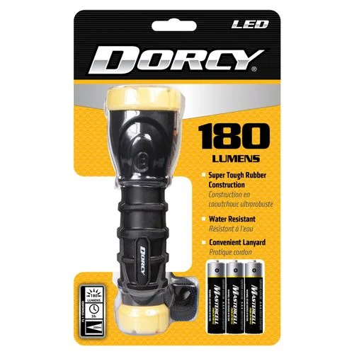 Rubber LED Flashlight, 155 Lumens