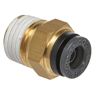 S.U.R. & R Straight Male Connector 1/4" Tube X 1/4" NPT (ABM230)