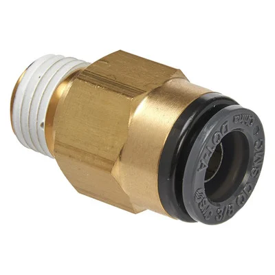 S.U.R. & R Straight Male Connector 3/8" Tube X 1/4" NPT (ABM330)