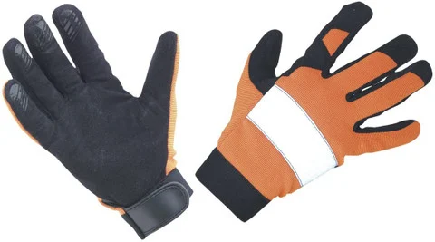 SAS Safety 6362 Orange Reflective Safety Gloves, Medium