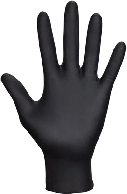 SAS Safety 66517-01 Extra Strength Disposable Gloves, Medium, Nitrile, Black