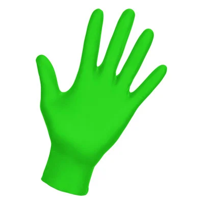 SAS Safety 66554 Derma-Vue Nitrile Disposable Gloves - Green - XX-Large