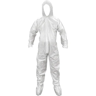 SAS Safety 6975 Breathable SMS Hooded & Booted Coveralls Suit - XX-Large,White